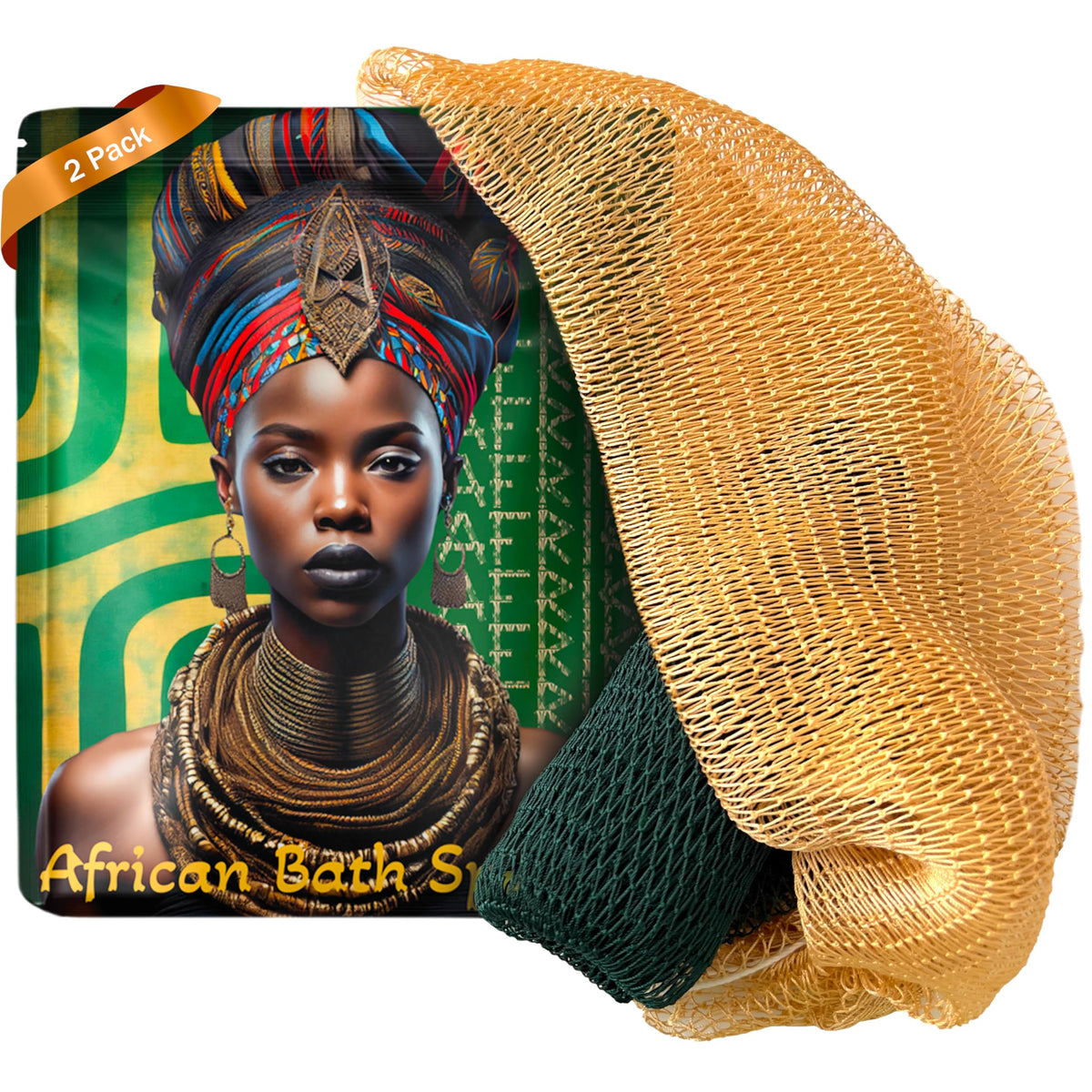 AFRIKI esponja de red exfoliante para cuerpo, suave y renovadora durante la ducha