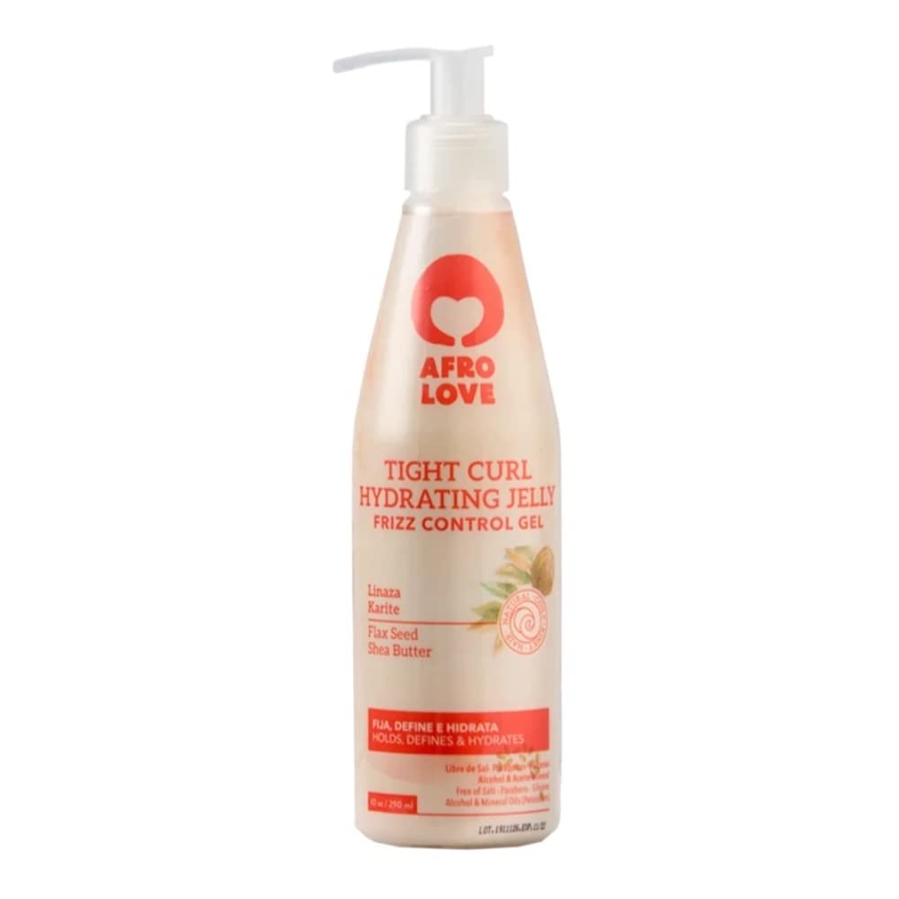 Afro Love gel para rizos, etiqueta, aporta nutrición y control del encrespamiento suave.