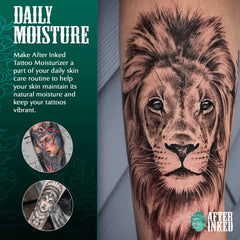 After Inked: application quotidienne rapidement absorbée sans résidu.