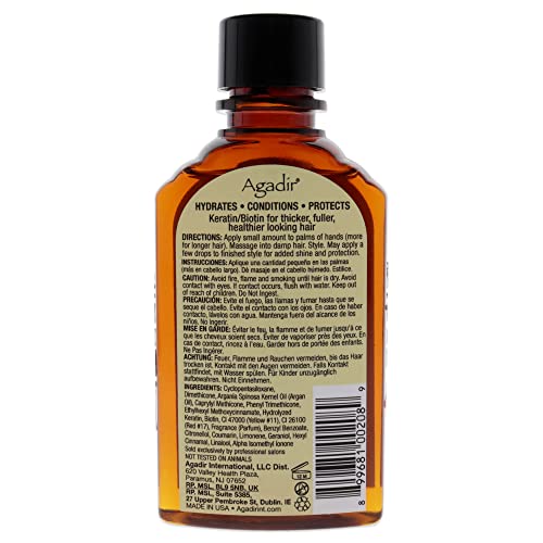 AGADIR Huile d’Argan — brillance durable pour cheveux sans résidu gras.