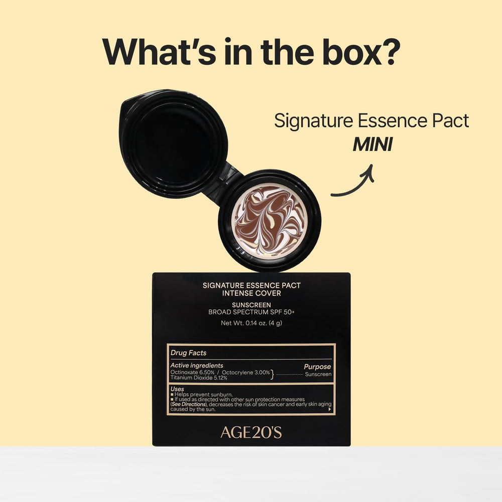 AGE 20's Signature Essence Pact deja un efecto glow luminoso en la piel.