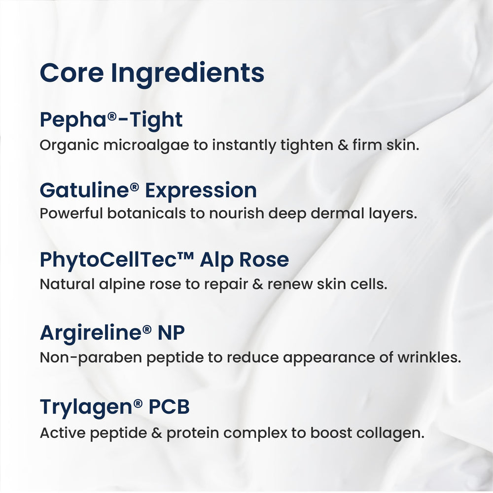 Ingredientes clave de Agelyss: Pepha-Tight y Argireline para cuidado del contorno