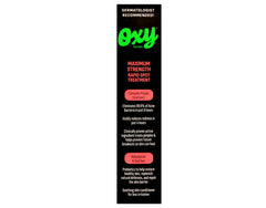 Agente calmante patentado de OXY reduce irritación durante la aplicación.