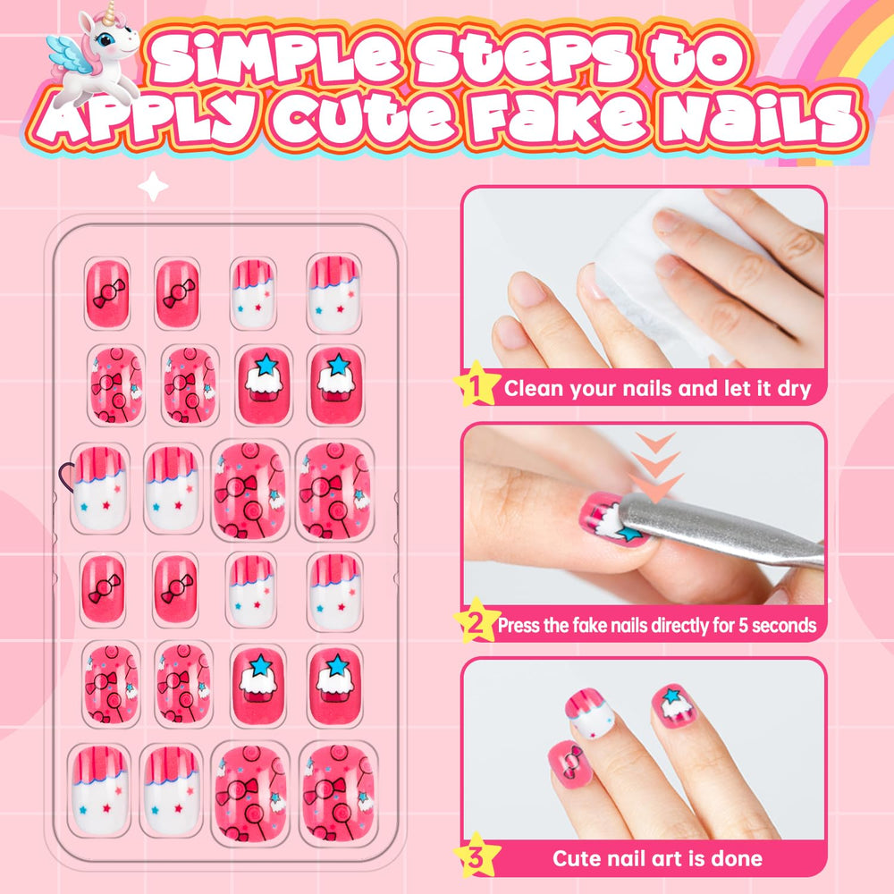 Caja regalo AGGKKY con uñas para niñas, ideal regalo de cumpleaños.