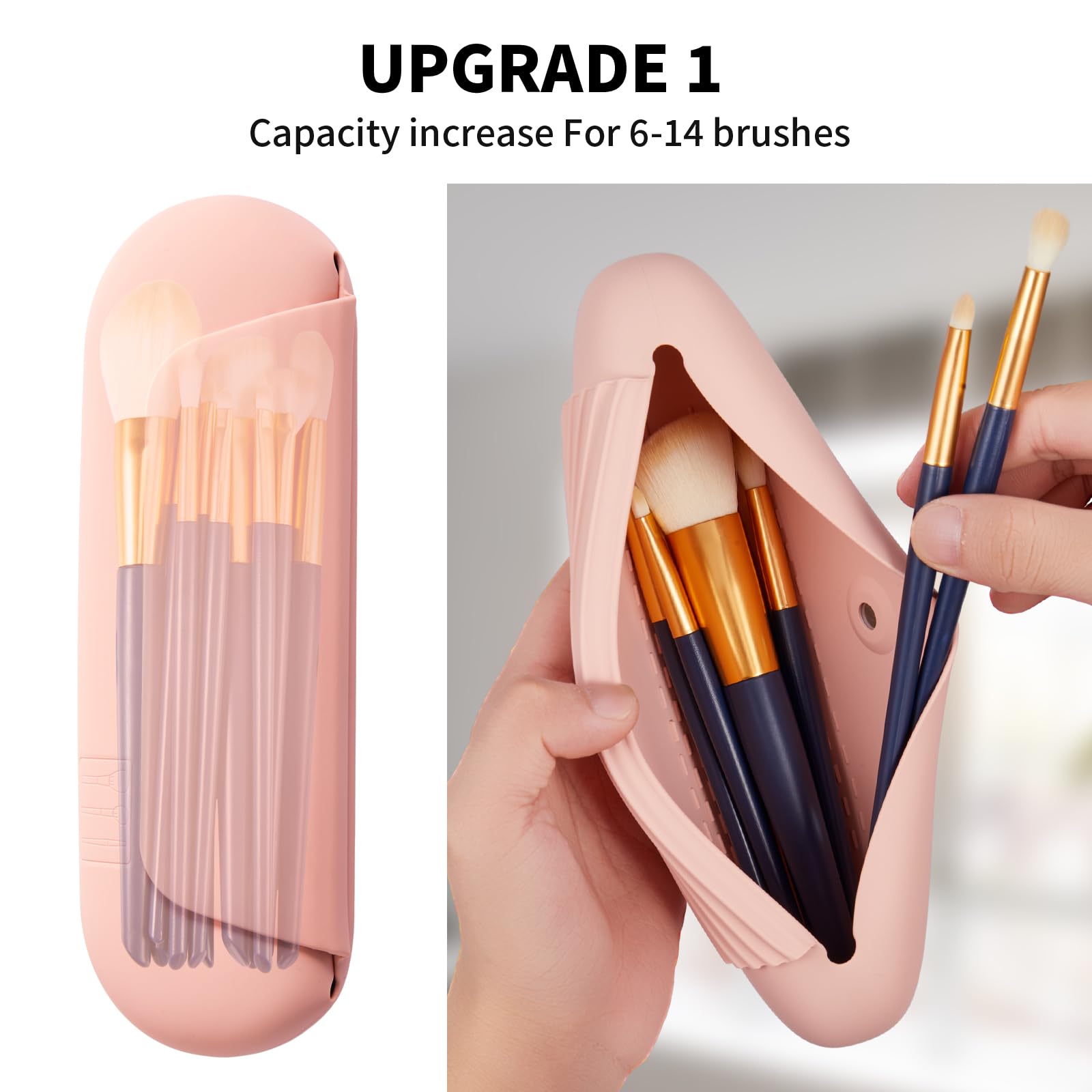 AGIKET estuche compacto de silicona ligero, fácil de transportar en equipaje.