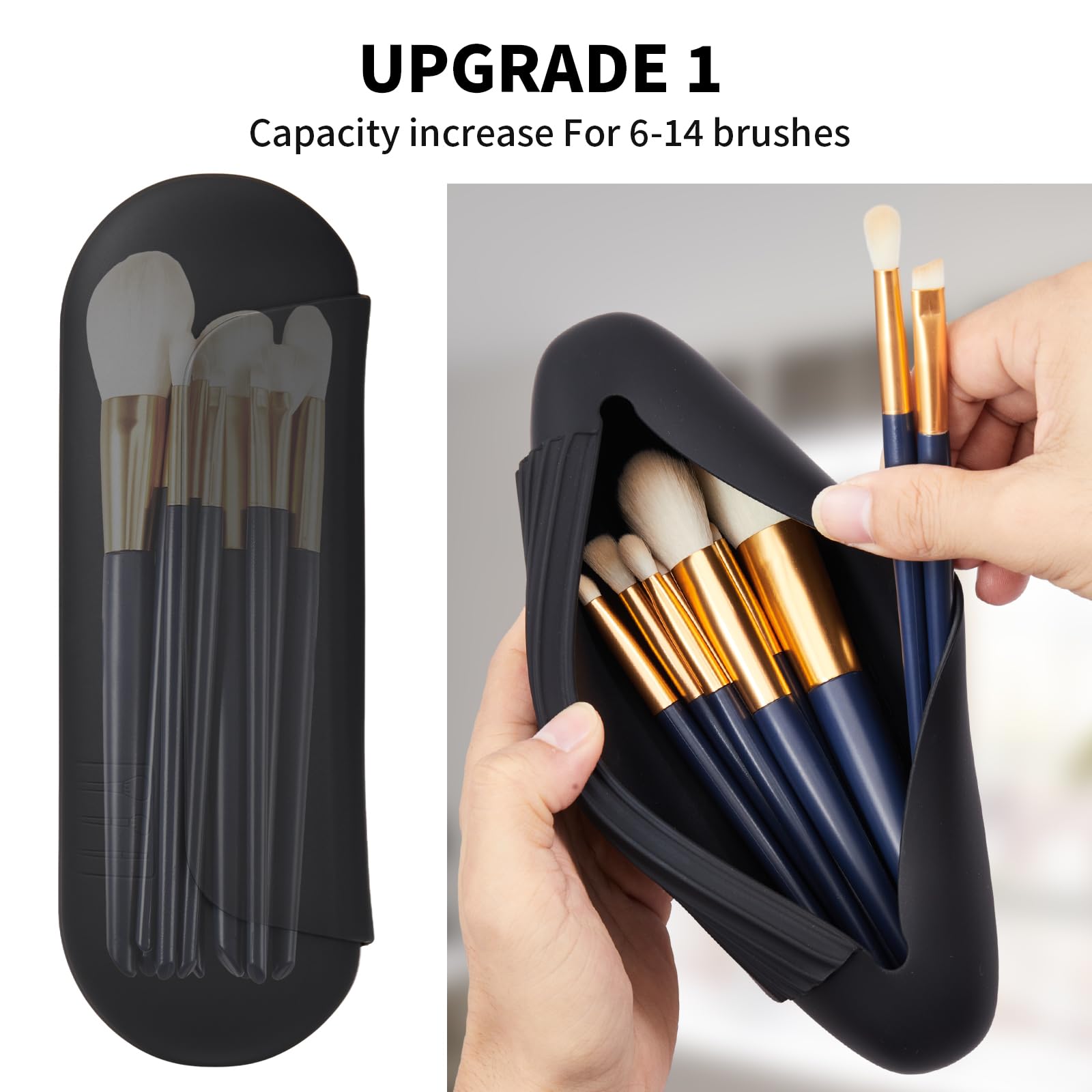 AGIKET estuche de viaje para brochas, ligero y práctico para vacaciones.