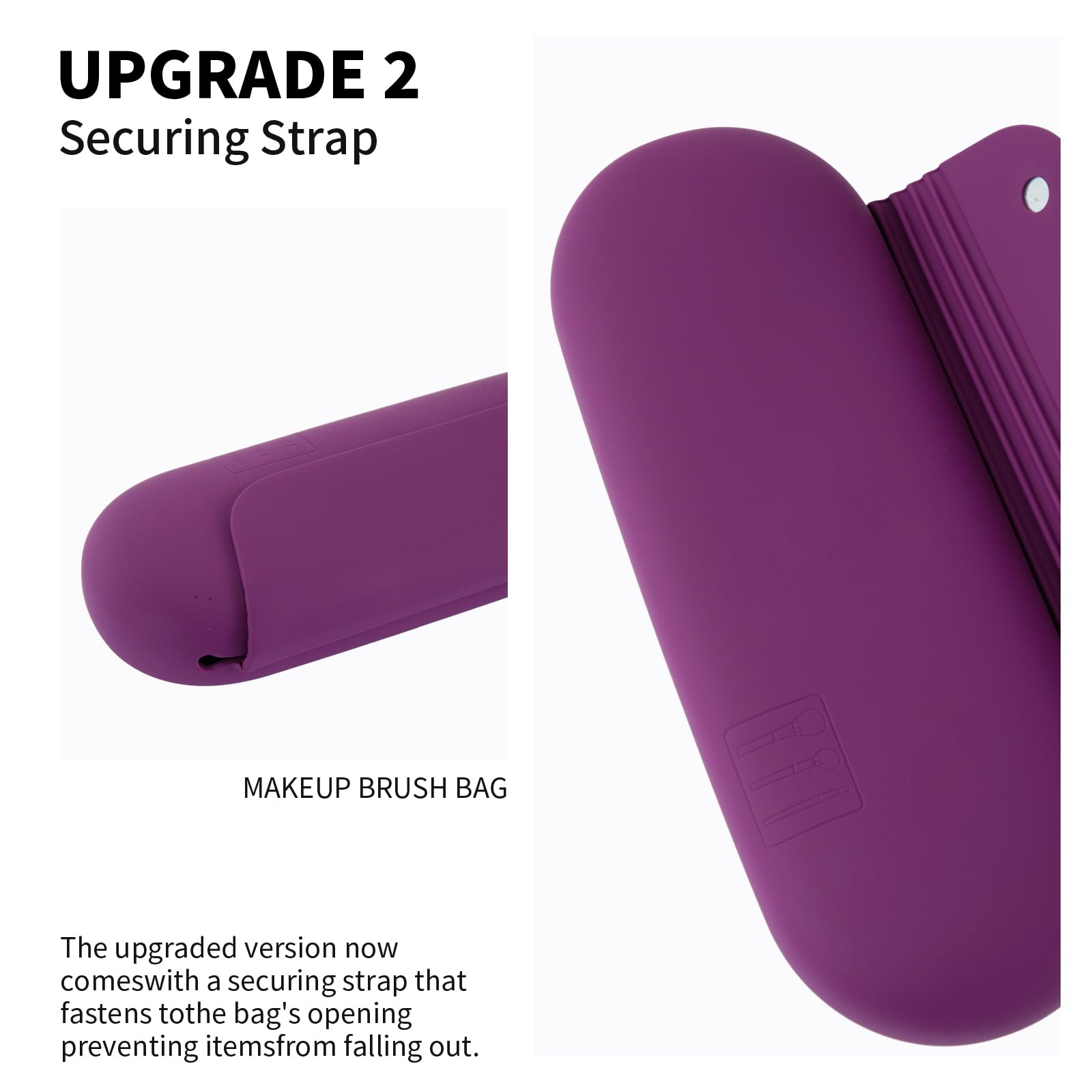 Estuche de viaje elegante AGIKET para brochas y cosméticos.