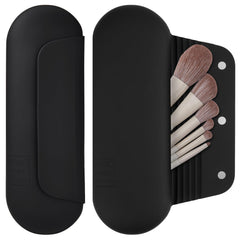 AGIKET funda para brochas de maquillaje en silicona imantada, protege y organiza para viaje.