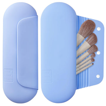 Organización de brochas AGIKET para kit de maquillaje de viaje.