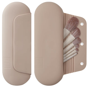 AGIKET porta-pinceles de silicona Nogal para ordenar maquillaje durante el viaje