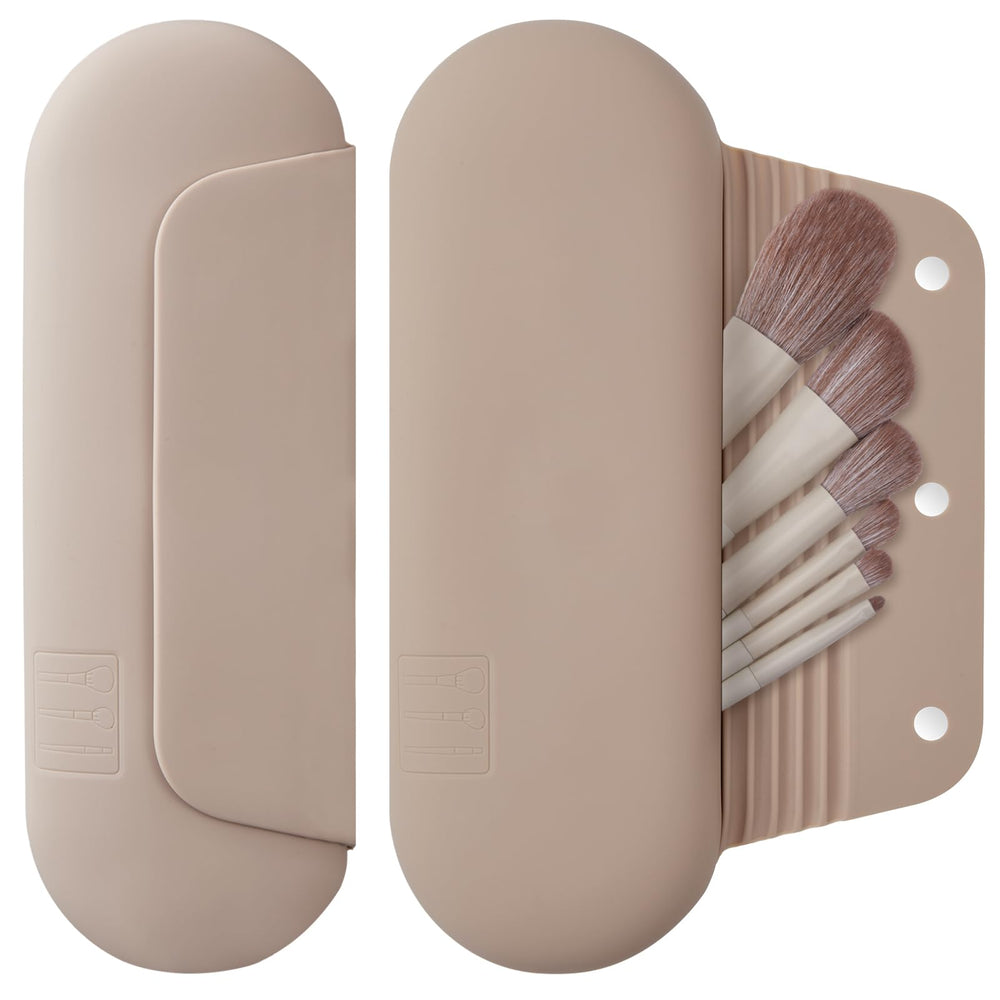 AGIKET porta-pinceles de silicona Nogal para ordenar maquillaje durante el viaje