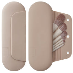 AGIKET porta-pinceles de silicona Nogal para ordenar maquillaje durante el viaje