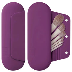 AGIKET portabrochas de maquillaje en silicona, compacto y práctico para uso diario.