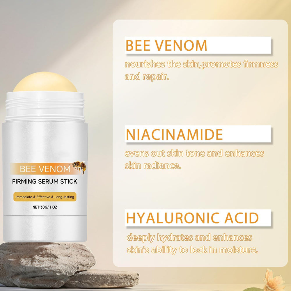 Muestra la tecnica de aplicacion suave de la barra agoname con veneno de abeja