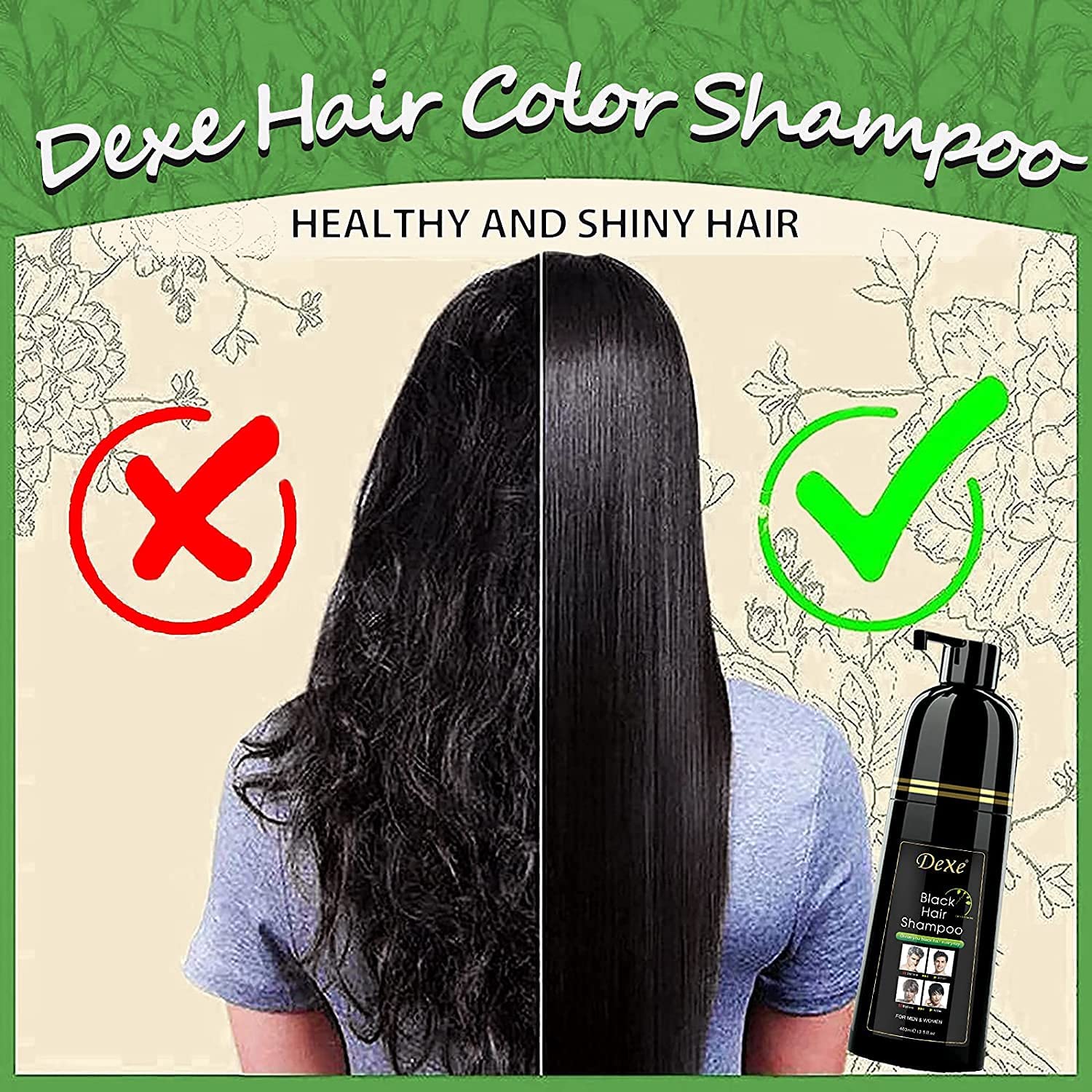 Agthyuve Dexe champú-tinte cabello negro: brillo y salud