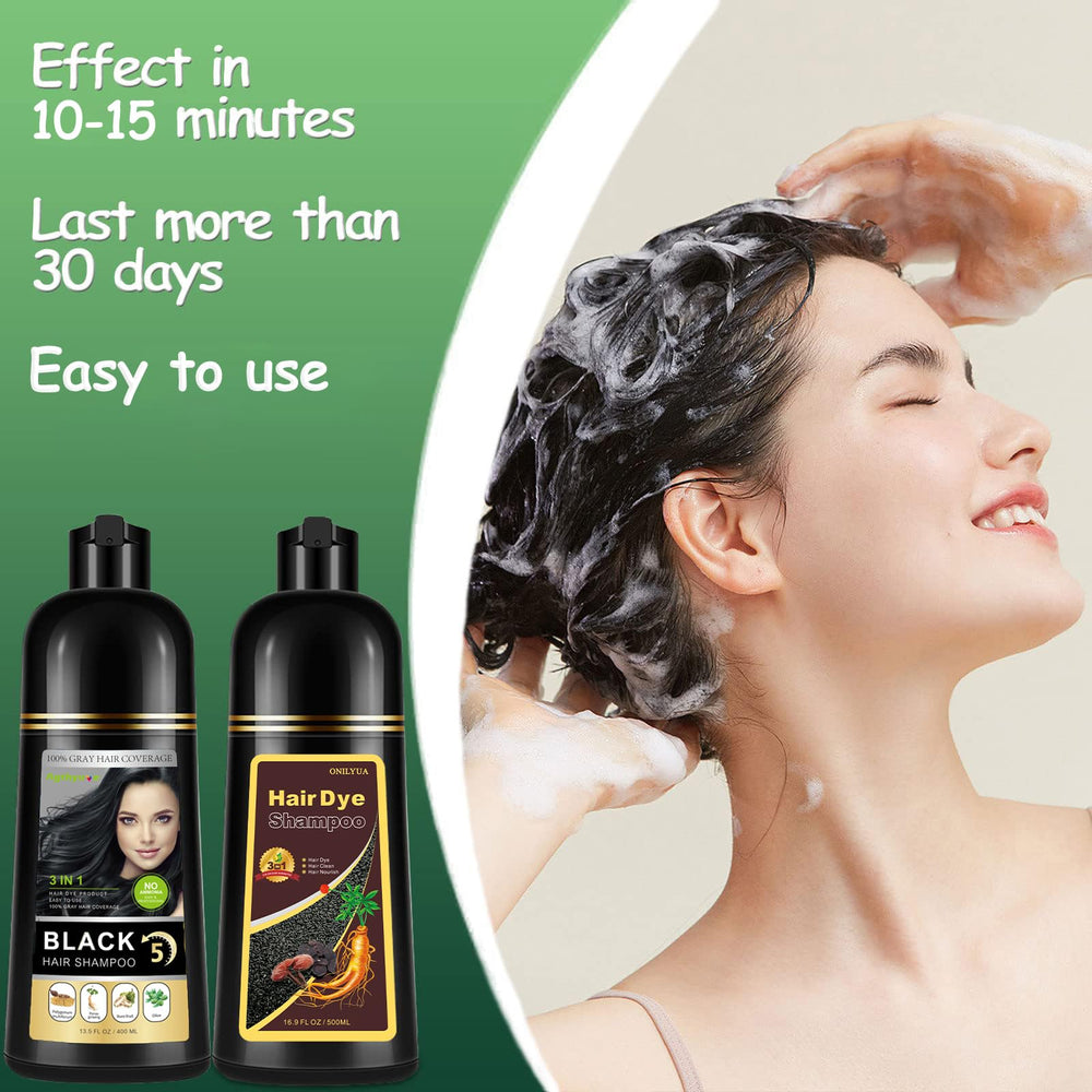 Agthyuve tintura-shampoo acondicionador sedoso; cabello suave.