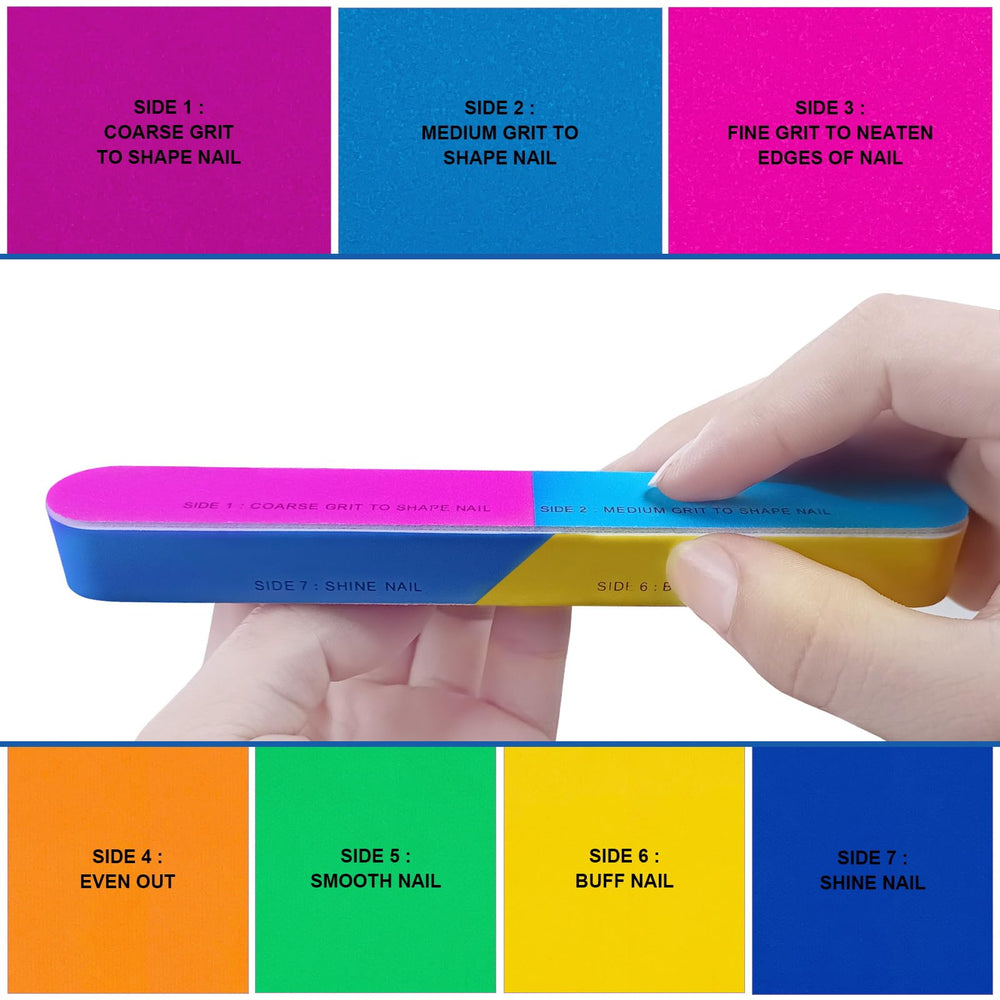 AhaTopia 7 vías, tercera cara para suavizar aristas de uñas.