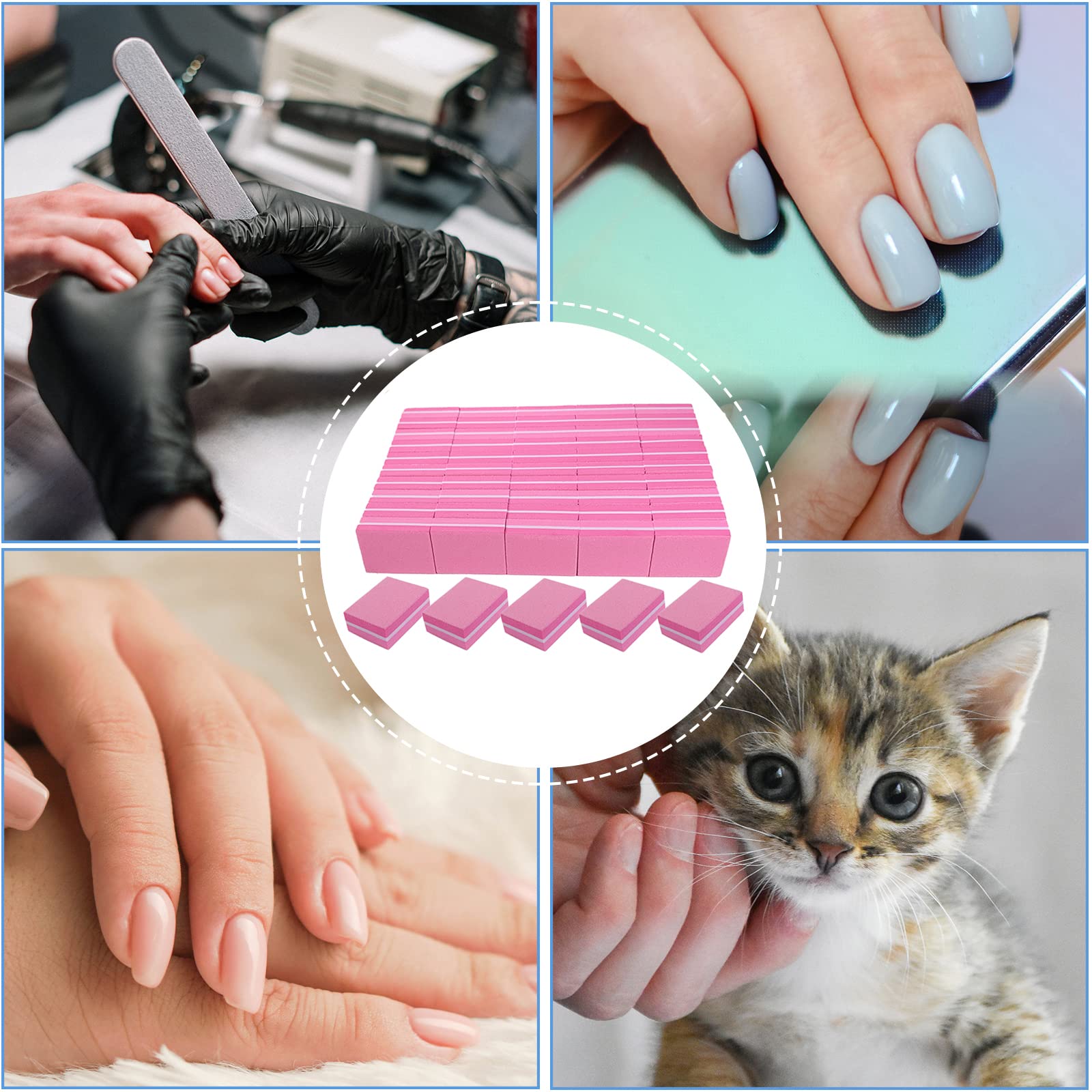 Bloque versátil AhaTopia para varios tipos de uñas.