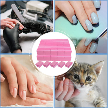 AhaTopia buffer rosa intenso, atractivo y funcional para manicura.