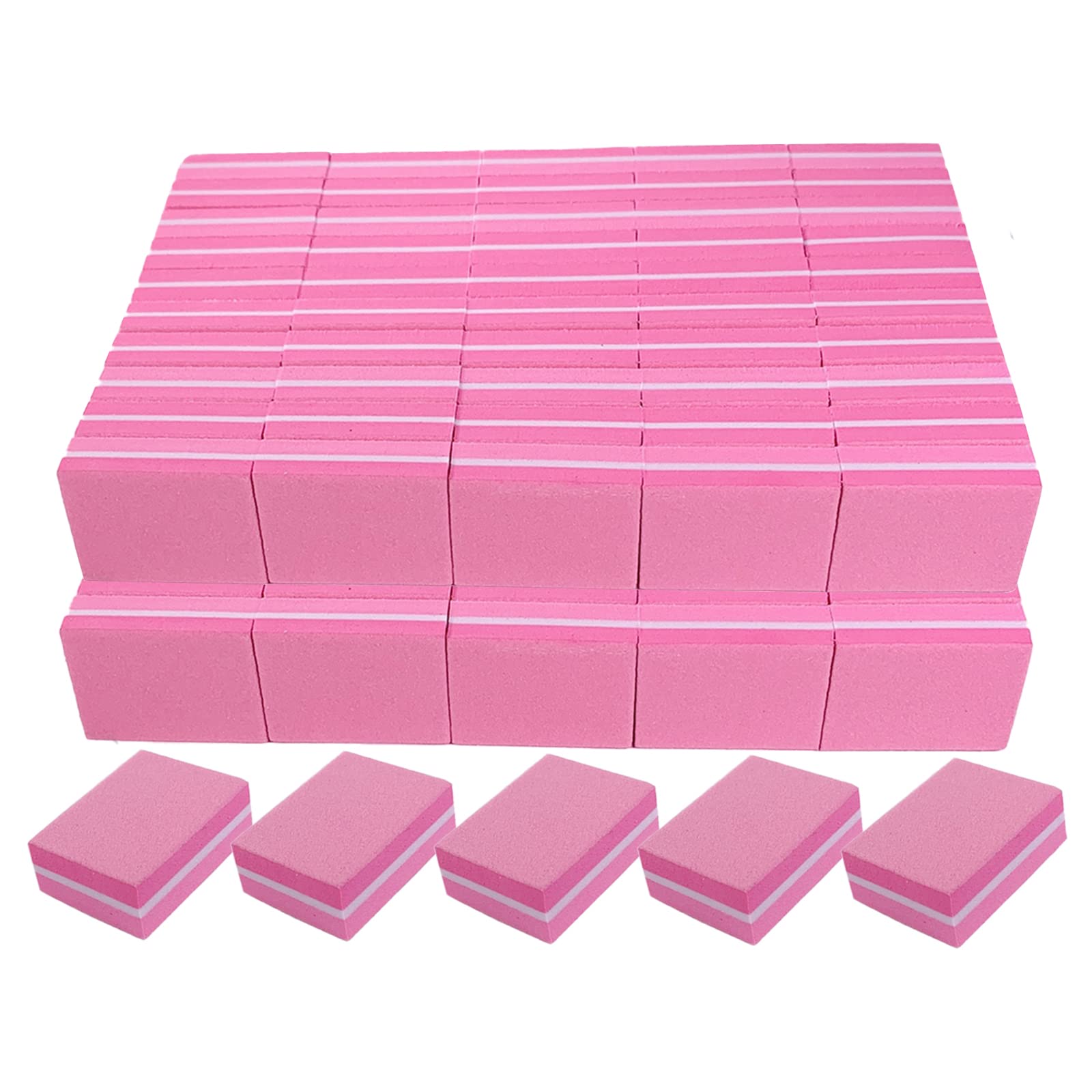 AhaTopia buffers para uñas mini 100 unidades, ideales para retoques en bolso.