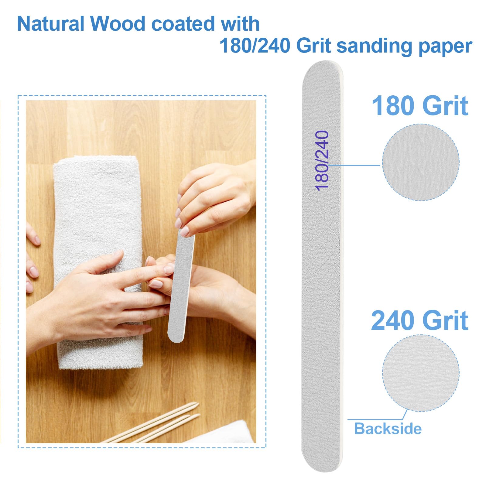 Lima AhaTopia ergonómica de madera para manicura precisa en casa.