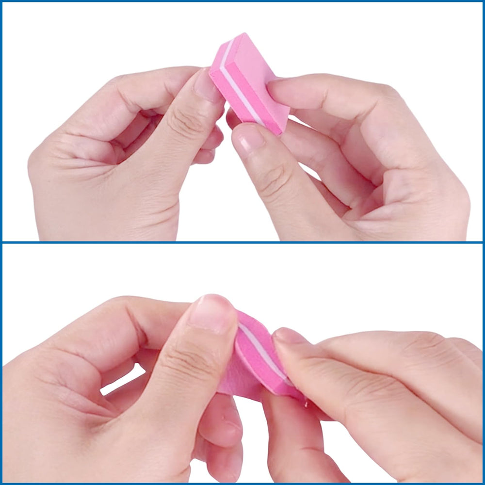 Lima de uñas AhaTopia rosa, uso profesional y doméstico para pulir.
