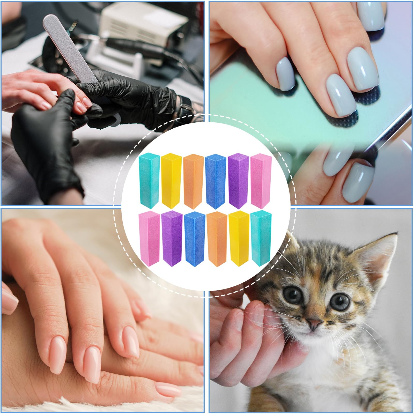AhaTopia usos versátiles para uñas naturales, acrílicas, falsas y gel.