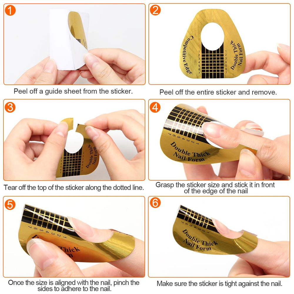 AHIER formas uñas: tallas ajustables permiten ajuste perfecto en cada dedo.