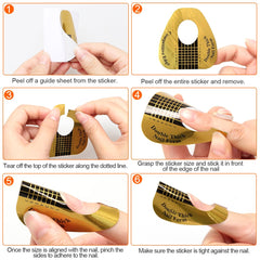 AHIER formas uñas: tallas ajustables permiten ajuste perfecto en cada dedo.