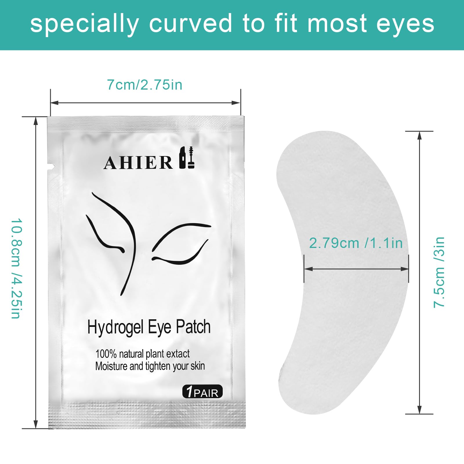 AHIER parche hidrogel para ojos, suave y cómodo durante el tratamiento