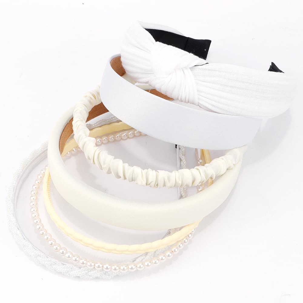 Regalo AHONEY: 7 diademas blancas para peinados variados.