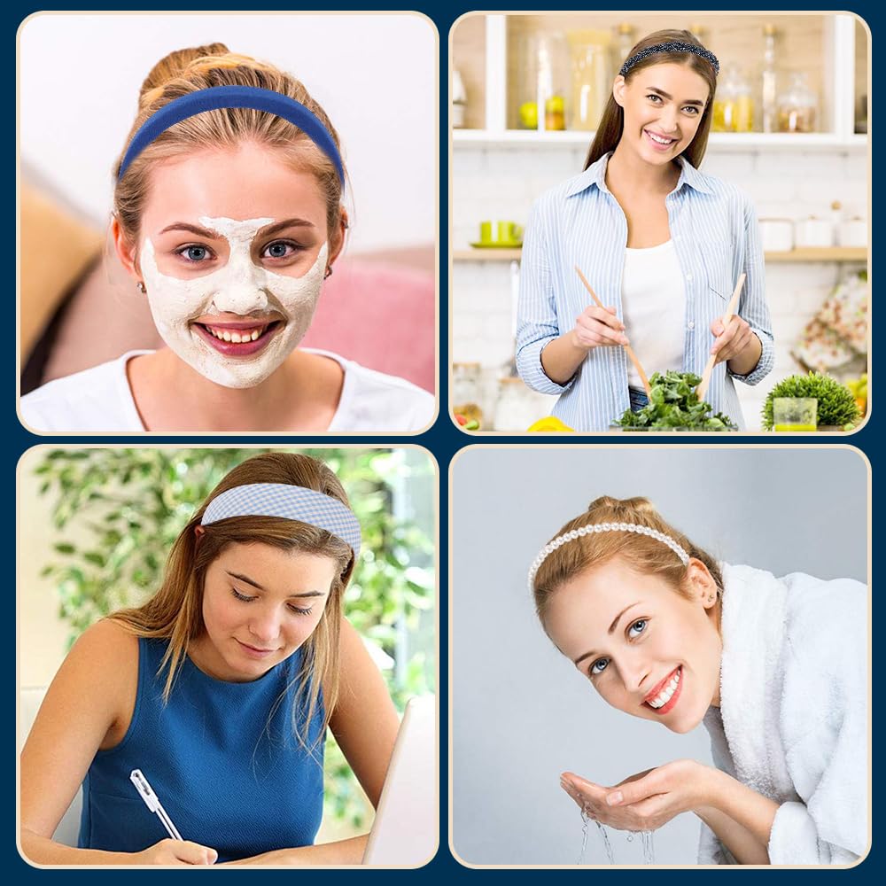 AHONEY banda tipo turbante azul marino, look moderno y cómodo