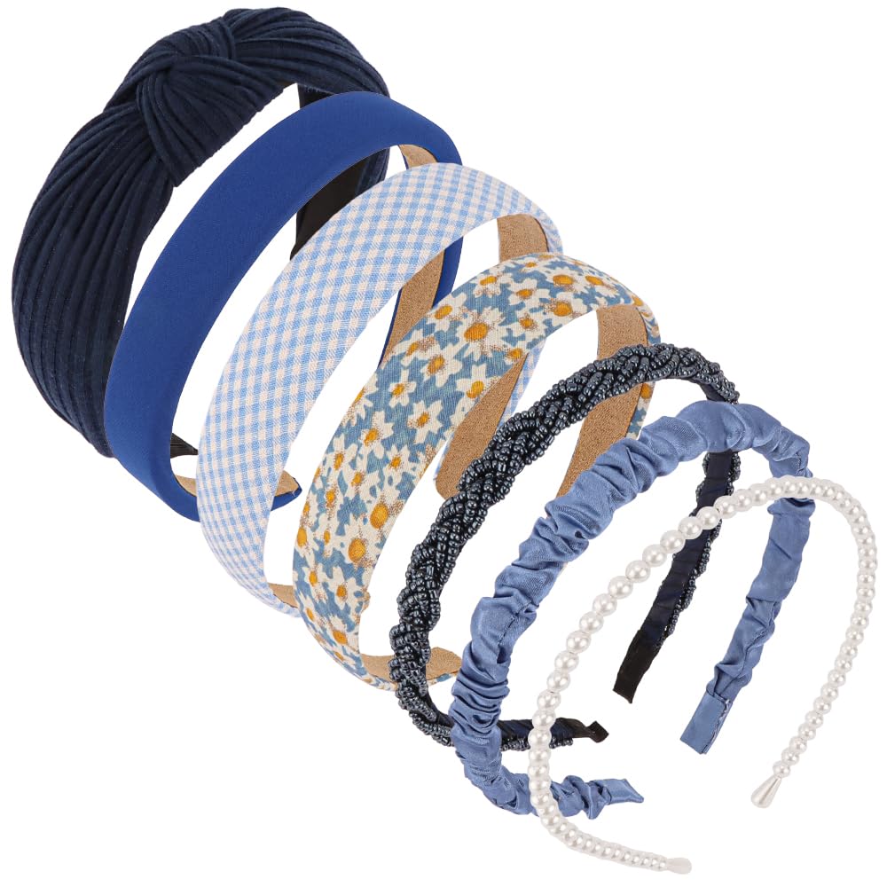 AHONEY juego de 7 bandas azul marino, colección versátil para outfits