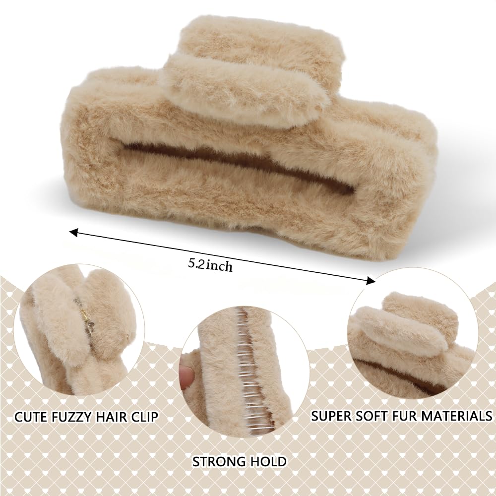 AHONEY clip pelo jumbo anti-deslizante garantiza sujeción estable durante el día