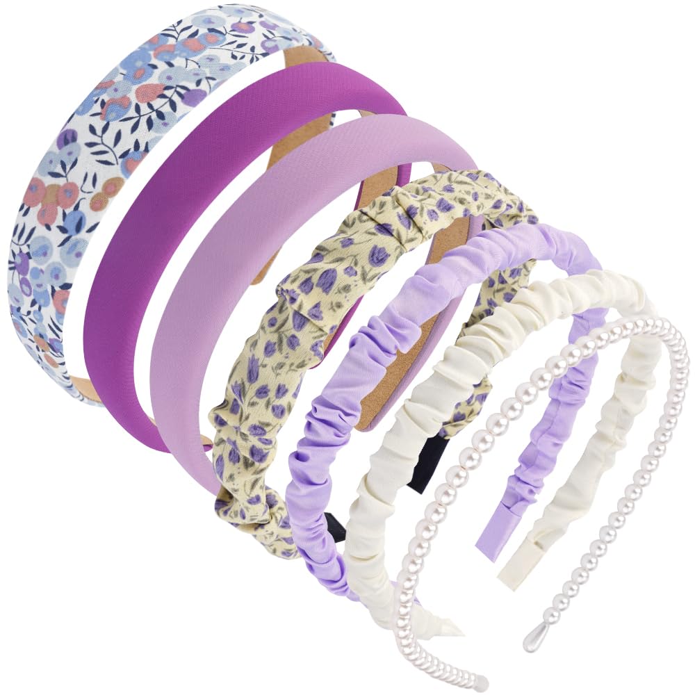 AHONEY diadema bandana púrpura, estilo bohemio y práctico para el día a día