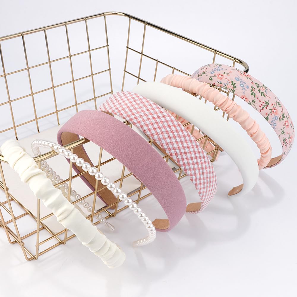 Diadema AHONEY rosa estilo bandana, práctico para cabello recogido.