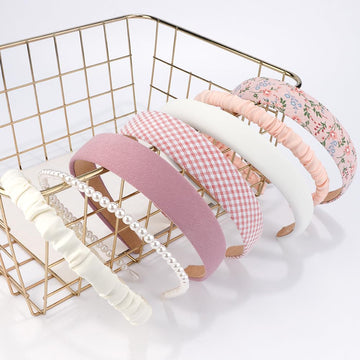 Diadema AHONEY rosa estilo bandana, práctico para cabello recogido.