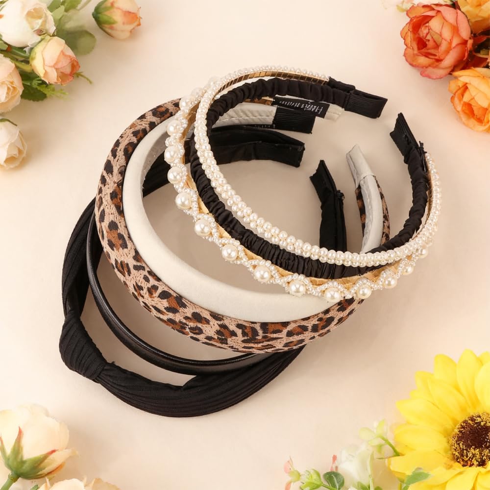Diadema AHONEY estampado leopardo, estilo atrevido para conjuntos casuales.