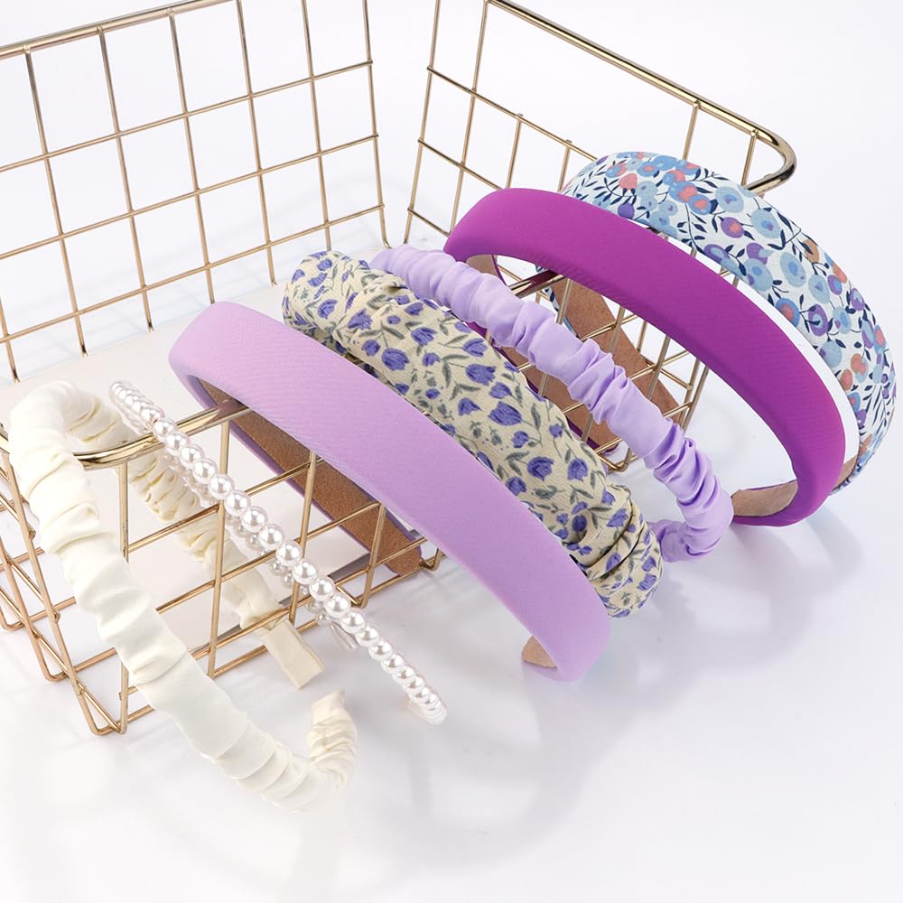 AHONEY diadema estrecha púrpura, perfecta para trenzas y colas