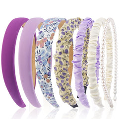 AHONEY diadema lisa púrpura para un look sencillo y cómodo todo el día