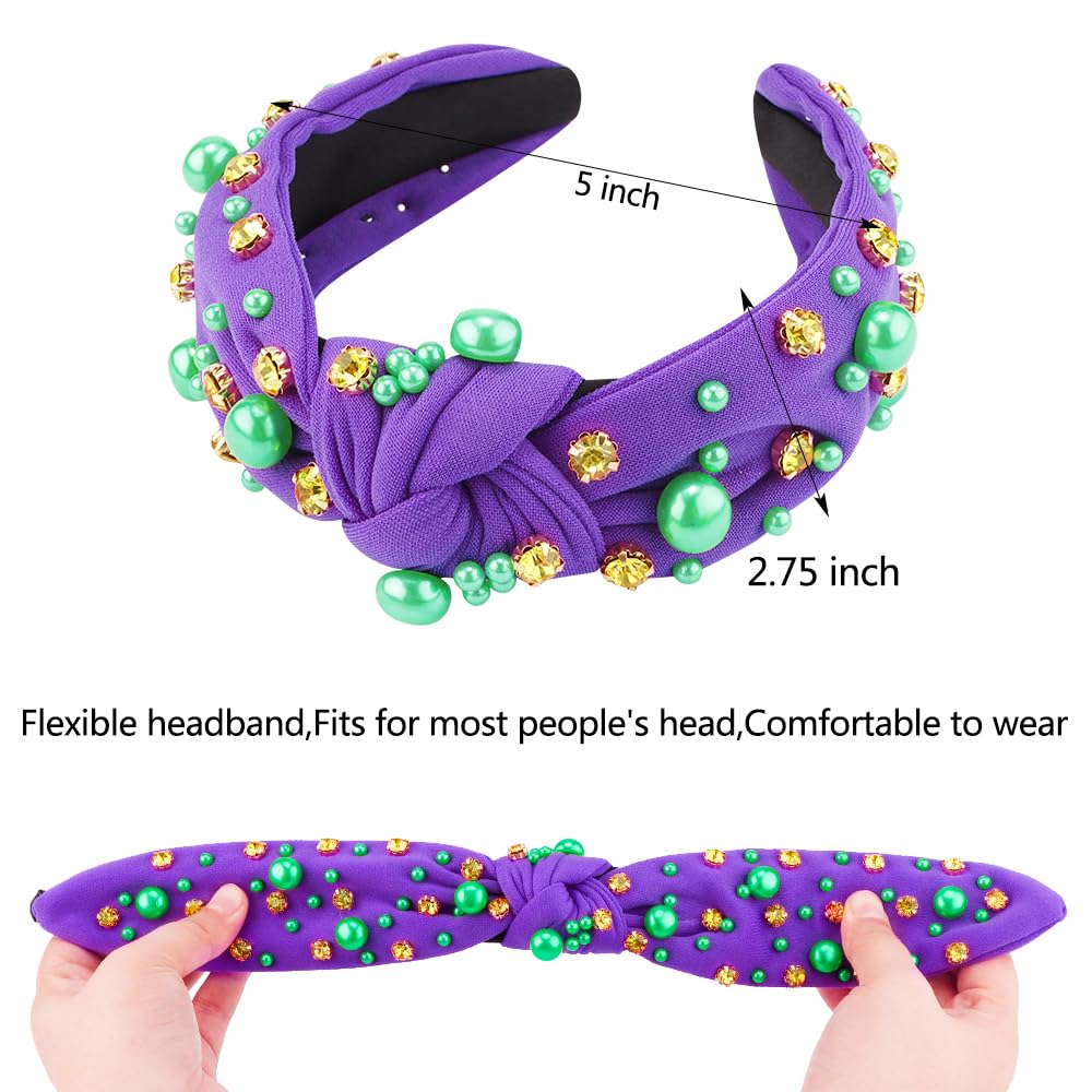 AHONEY diadema Mardi Gras para fiesta, cómodo y versátil para eventos.
