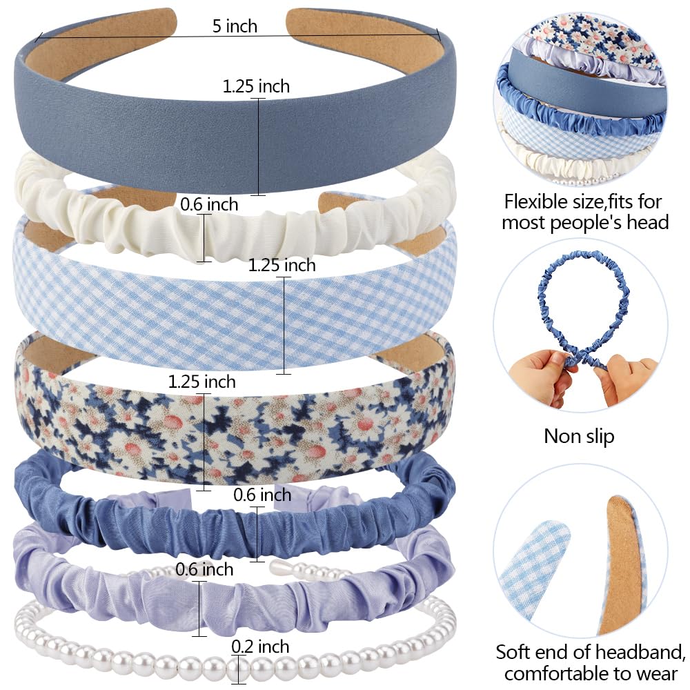 Diadema AHONEY azul acolchado, mayor comodidad durante todo el día.
