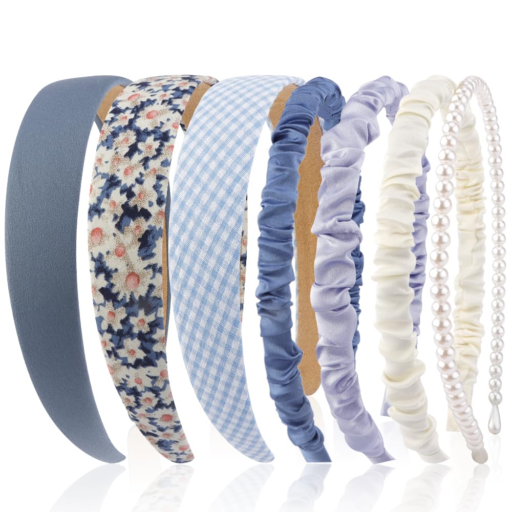 Diadema AHONEY azul nudo, añade estilo cómodo sin presión.