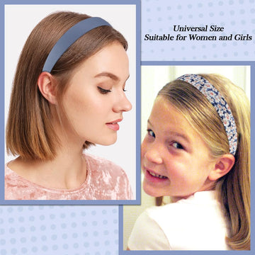 Diadema AHONEY azul con perlas, look elegante para eventos.