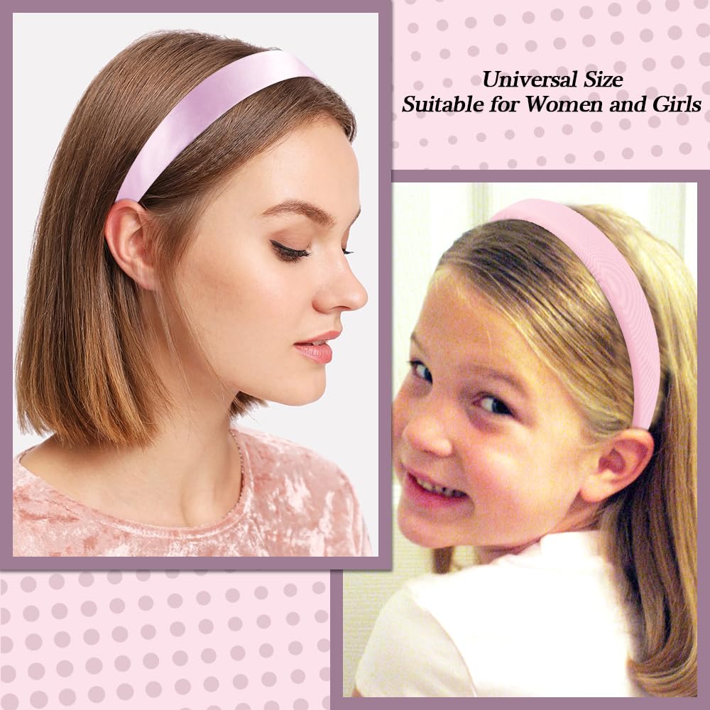 AHONEY diademas rosas, ancho y delgado para peinados versátiles.