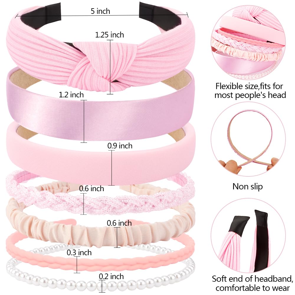 AHONEY diademas rosas con acolchado, comodidad durante todo el día.