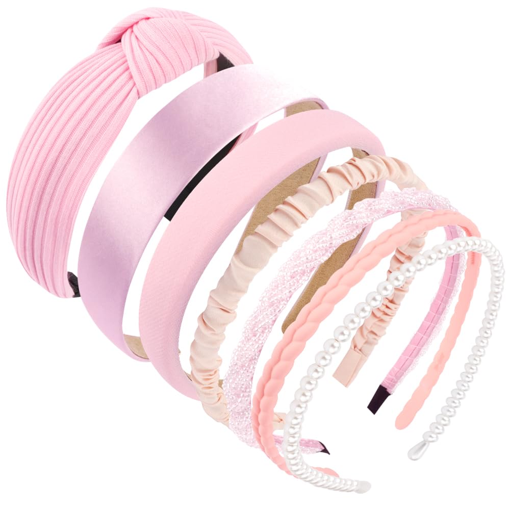 AHONEY diademas rosas ligeras y flexibles para moverse.