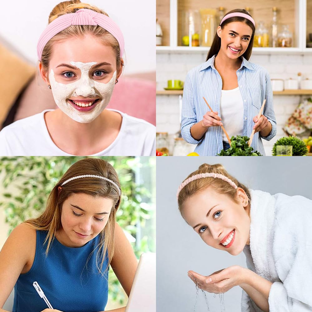 AHONEY diademas rosas con nudo para looks modernos.