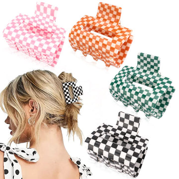 Gancho AHONEY cuadrados 2 pulgadas negro, sujeción estable para cabello.