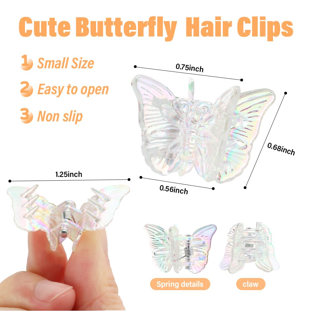 AHONEY pinza mariposa dientes antideslizantes para fijación segura en peinados